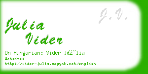 julia vider business card